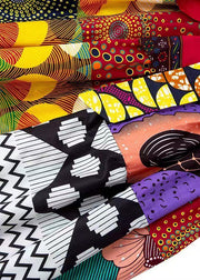 Ethnic Style Print Cotton Straight Skirt Fall