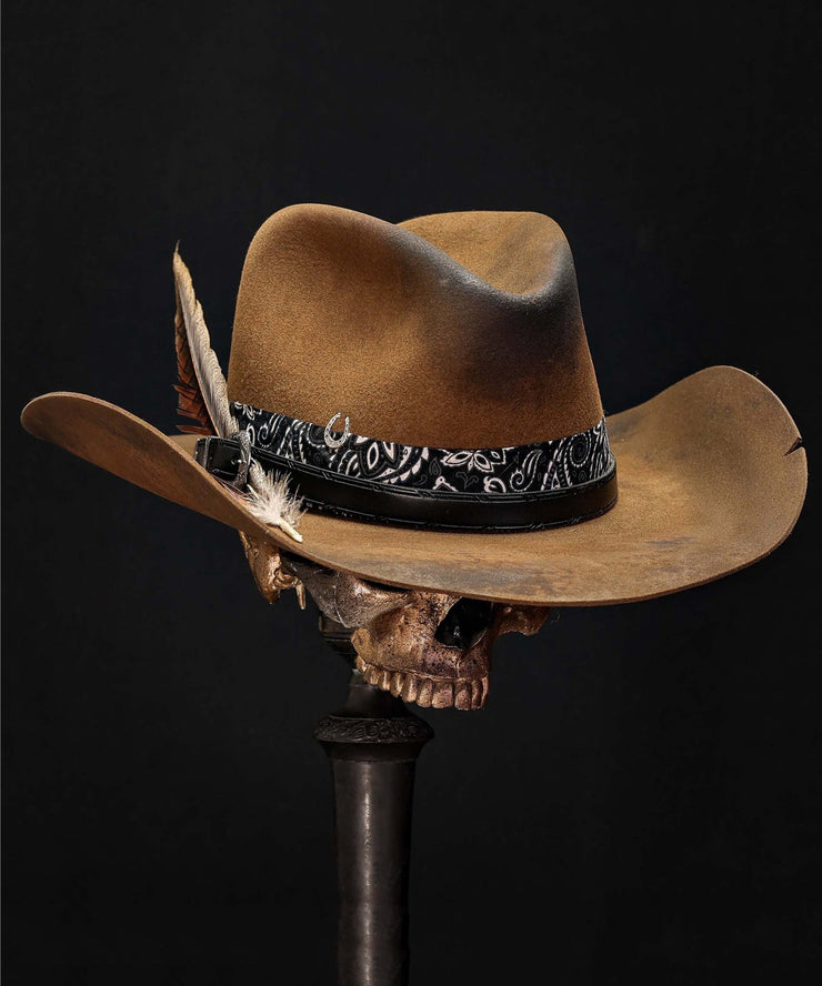 European And American Style Chocolate Wool Cowboy Hat