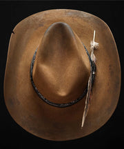 European And American Style Chocolate Wool Cowboy Hat