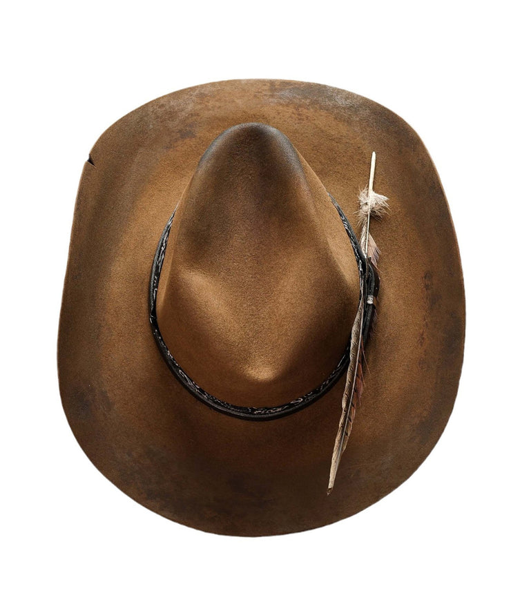European And American Style Chocolate Wool Cowboy Hat