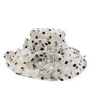 Fashion Black Breathable Organza Dot Flower Sun Hat