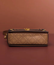 Fashion Brown Patchwork Versatile Calf Leather Mini Bag