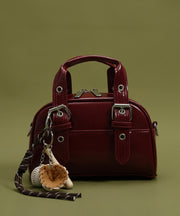 Fashion Brown Pendant Decorated Faux Leather Micro Bag