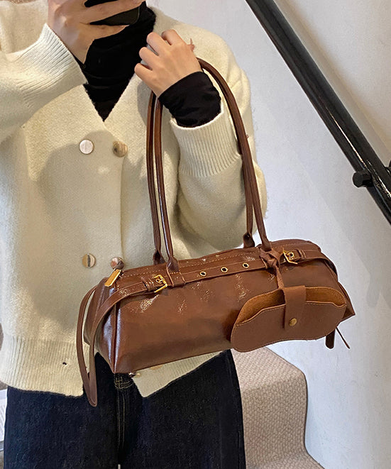 Fashion Coffee Durable Faux Leather Hobo Bag