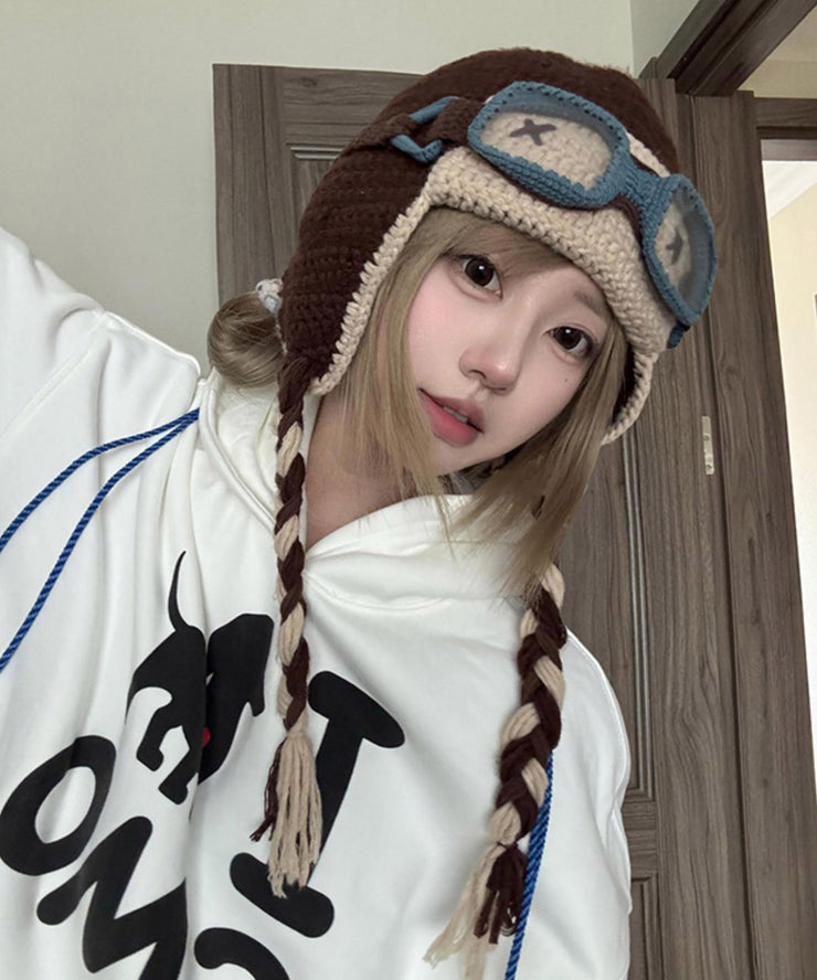 Fashion Coffee Versatile Knit Boonie Hat