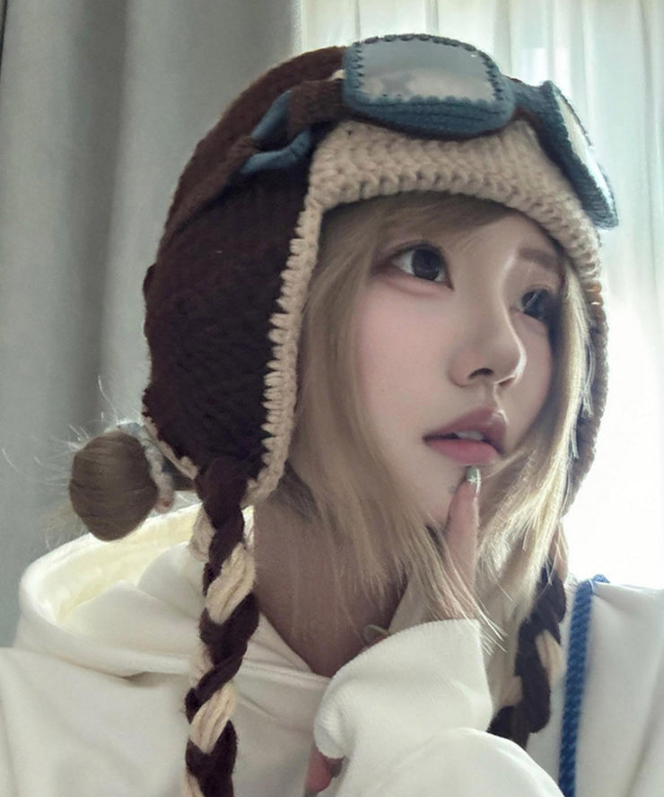 Fashion Coffee Versatile Knit Boonie Hat