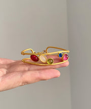 Fashion Gold Copper Alloy Hollow Out Diamond Bracelet