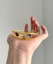 Fashion Gold Copper Alloy Hollow Out Diamond Bracelet