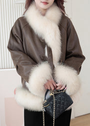 Fashion Green Fur Collar Pockets Sashes Parka Winter
