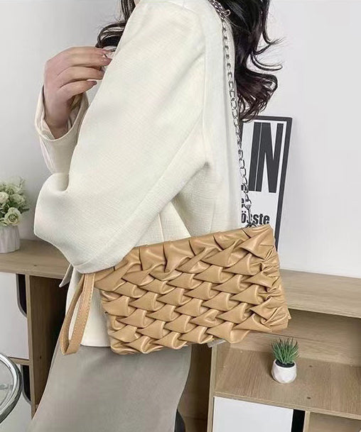 Fashion Green Solid Durable Faux Leather Micro Bag