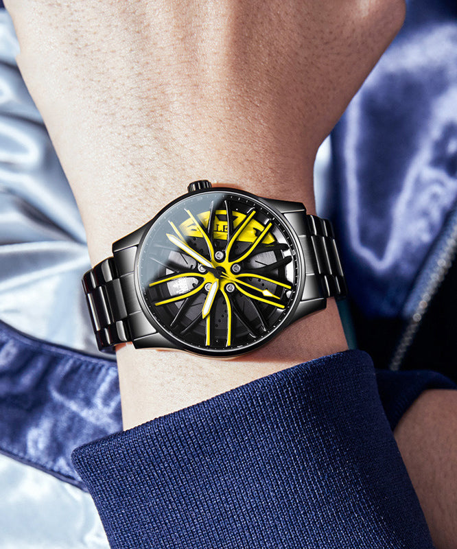 Fashion Green Stainless Steel Alloy Hollow Out Noctilucent Watches