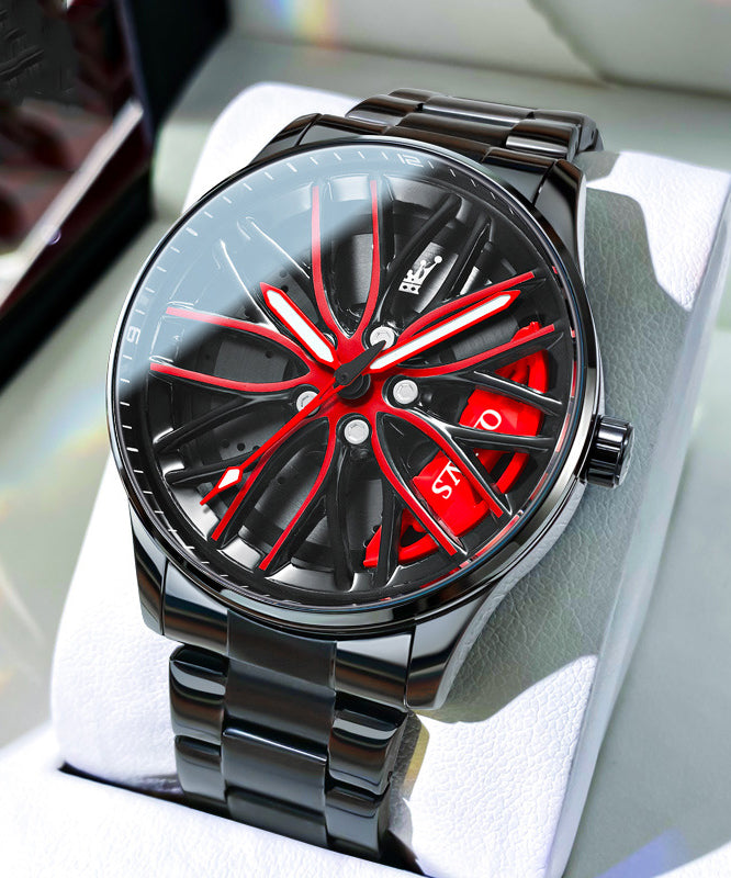 Fashion Green Stainless Steel Alloy Hollow Out Noctilucent Watches