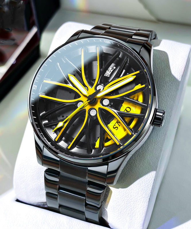 Fashion Green Stainless Steel Alloy Hollow Out Noctilucent Watches