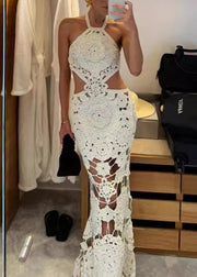 Fashion Hanging Neck Backless Sexy Dress 2025 New