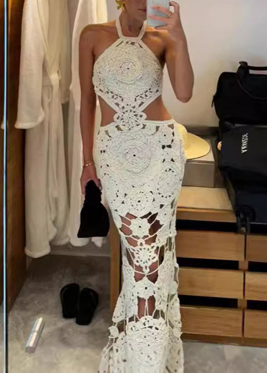 Fashion Hanging Neck Backless Sexy Dress 2025 New