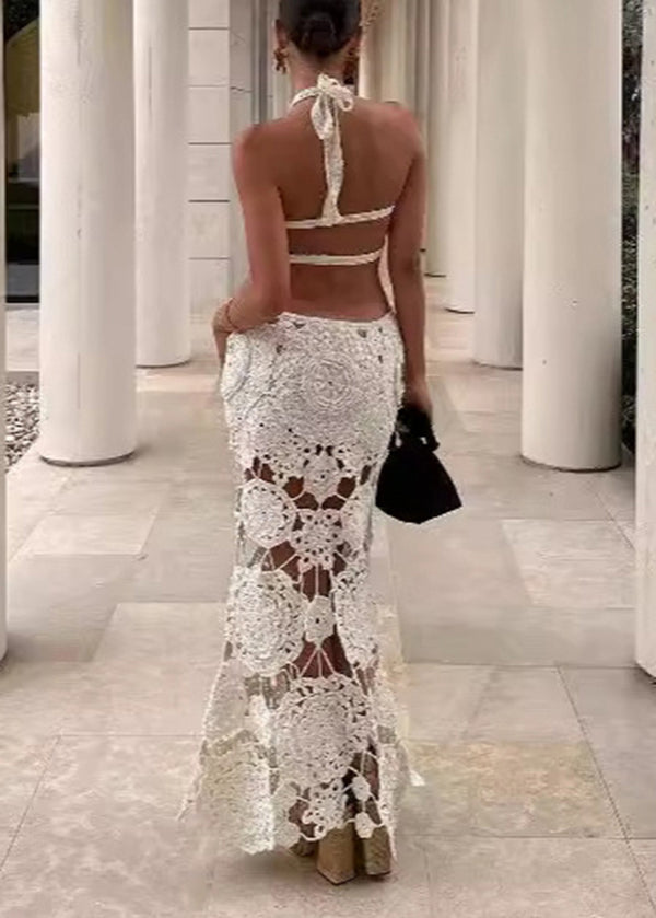 Fashion Hanging Neck Backless Sexy Dress 2025 New