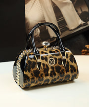 Fashion Leopard Calf Leather Zircon Tote Bag