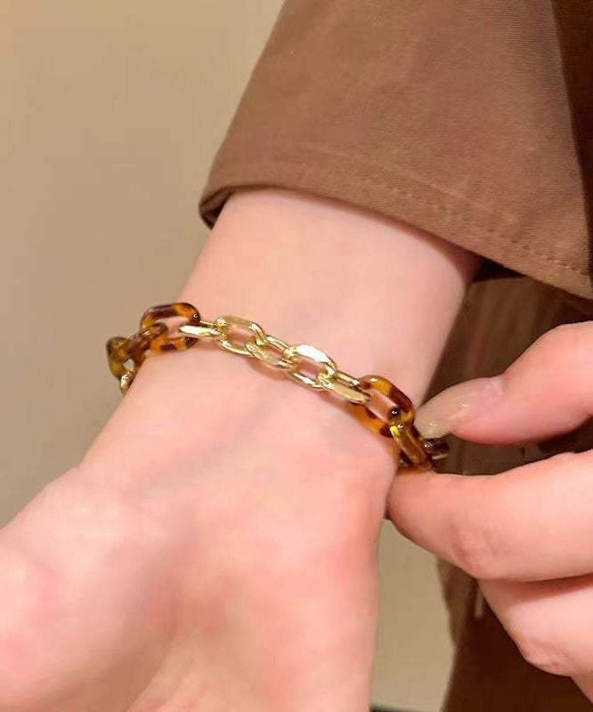 Fashion Leopard Metal Overgild Patchwork Charm Bracelet