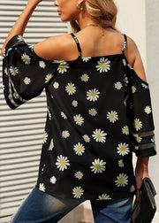 Fashion Leopard V Neck Print Vest Flare Sleeve