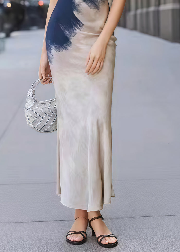 Fashion Mixed Color Silm Fit Long Dresses Summer