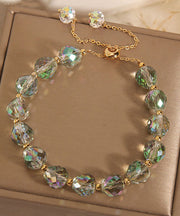 Fashion Pink Alloy Crystal Zircon Tassel Love Charm Bracelet