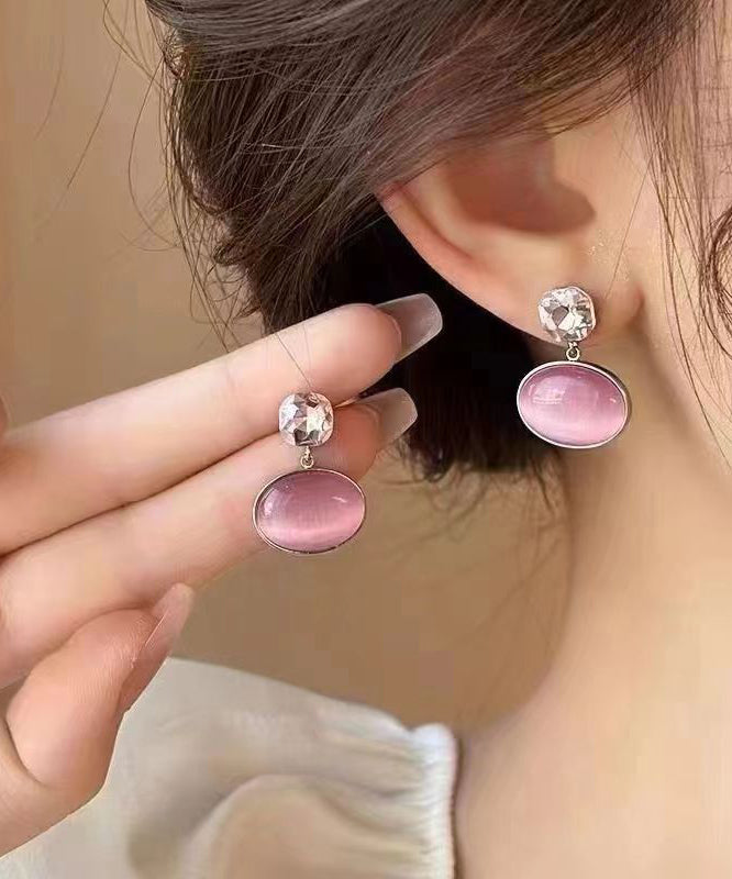 Fashion Pink Alloy Zircon Cat&