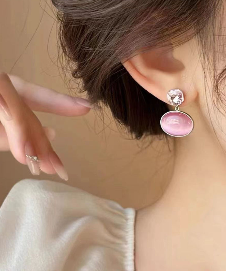 Fashion Pink Alloy Zircon Cat&