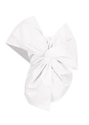 Fashion Red Asymmetrical Bow Splicing Design Top Summer