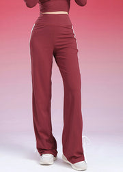 Fashion Red High Waist Bell Bottom Leggings