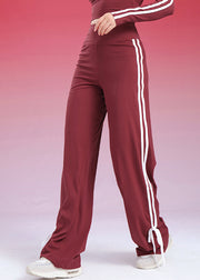 Fashion Red High Waist Bell Bottom Leggings