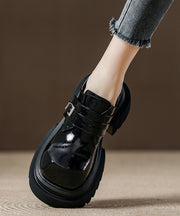 Fashion Red Loafer Shoes Platform Faux Leather