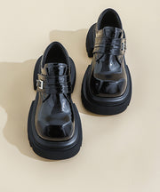 Fashion Red Loafer Shoes Platform Faux Leather