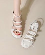 Fashion Red Splicing Platform Sandals Hollow Out Peep Toe