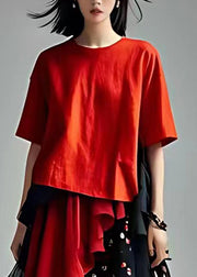 Fashion Red Tulle Patchwork ChiffonTwo piece set