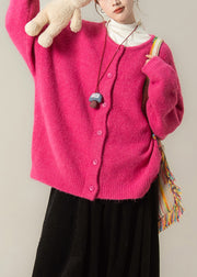 Fashion Rose Oversized Warm Knit Cardigan Winter