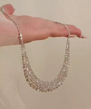 Fashion Silk Alloy Zircon Pendant Necklace