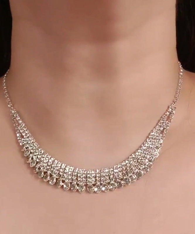 Fashion Silk Alloy Zircon Pendant Necklace