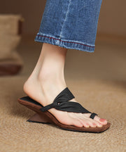 Fashion Silver Wedge Sheepskin Flip Flops
