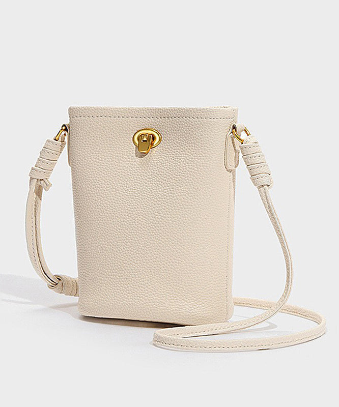 Fashion Simple Yellow Calf Leather Phone Pouch Bag