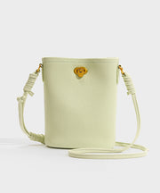 Fashion Simple Yellow Calf Leather Phone Pouch Bag