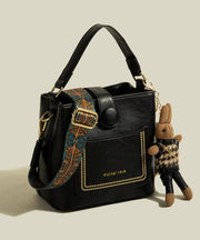 Fashion Solid Durable Large Capacity Faux Leather Side Pack