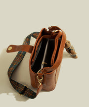 Fashion Solid Durable Large Capacity Faux Leather Side Pack