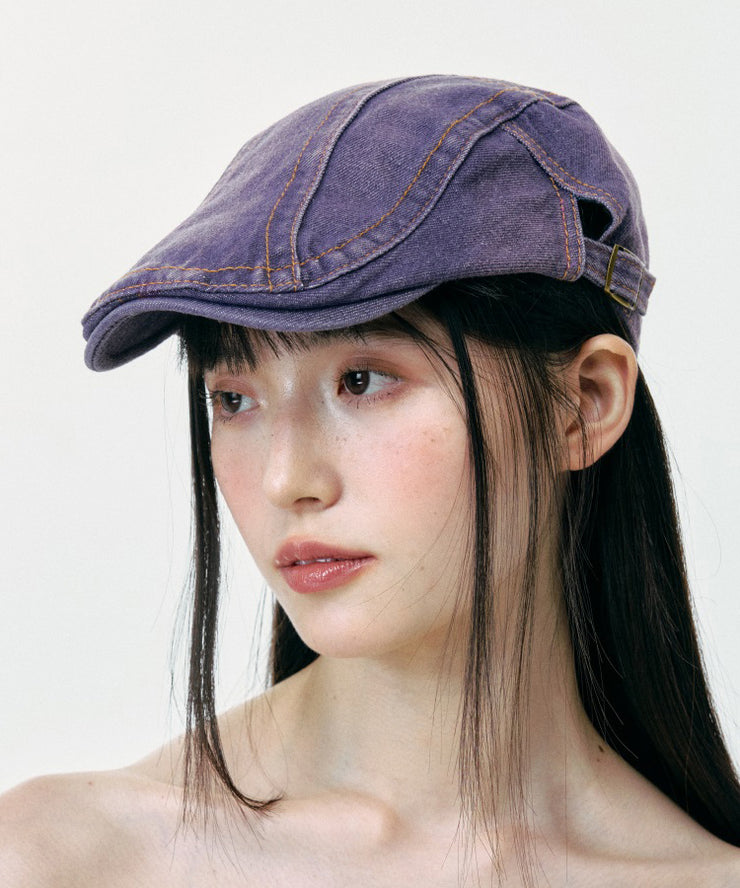Fashion Street Purple Denim Breton Hat