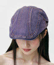Fashion Street Purple Denim Breton Hat
