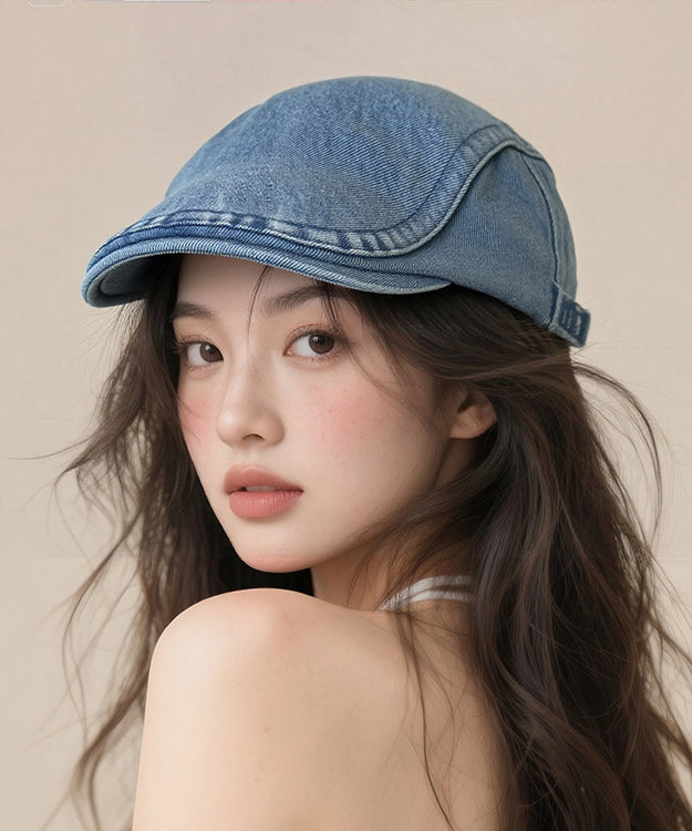 Fashion Streetwear Blue Denim Breton Hat