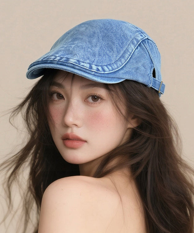 Fashion Streetwear Blue Denim Breton Hat