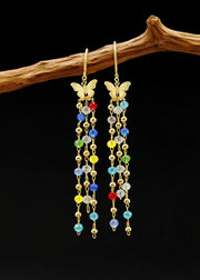 Fashion Tasseled Butterfly Acrylic Drop Earrings