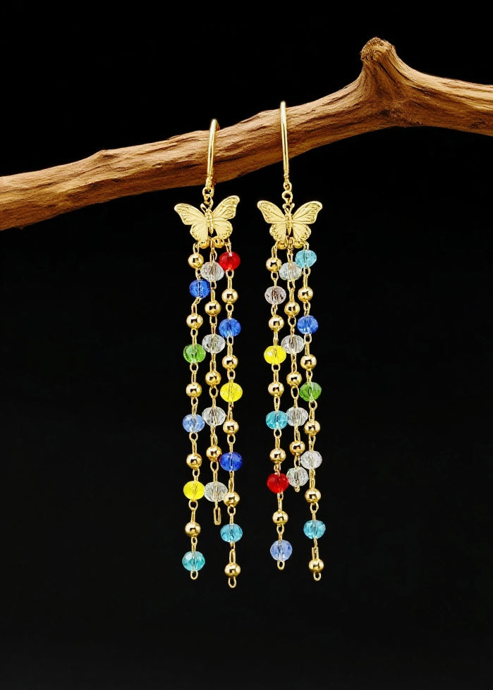 Fashion Tasseled Butterfly Acrylic Drop Earrings