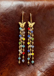 Fashion Tasseled Butterfly Acrylic Drop Earrings
