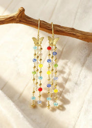Fashion Tasseled Butterfly Acrylic Drop Earrings